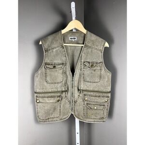 Hunter Brand SZ 36 M Utility Hunting/ Fishing Vest Canvas Zip Pocket Vintage
